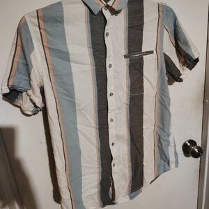 Denim & Flower Multicolor Striped Button Down Shirt